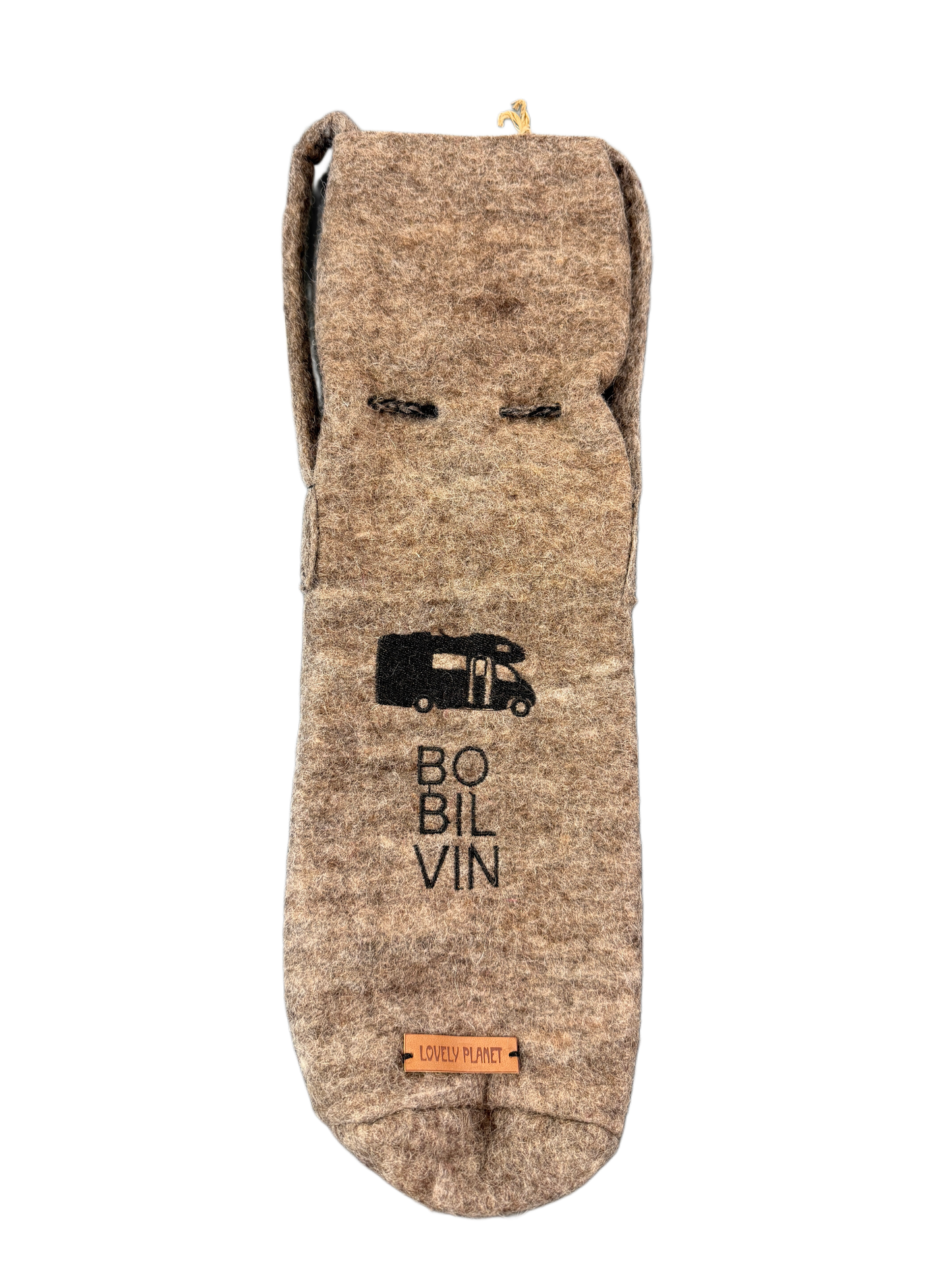 Vinveske tovet "Bobilvin" Brun/Grå