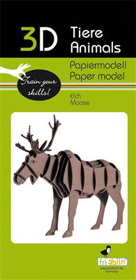 3D papir modell "Elg"