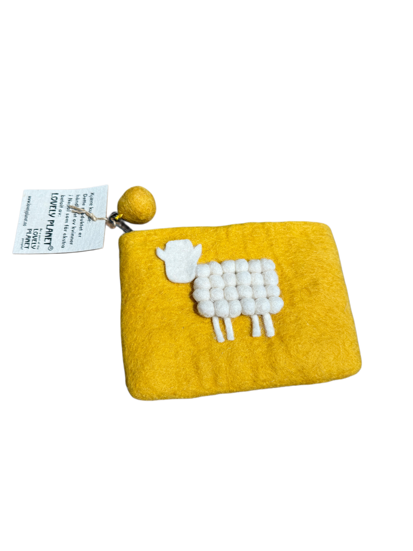 Gul liten pung med sau