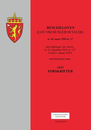Lov om husleieavtaler (husleieloven) av 26. mars 1999 nr. 17