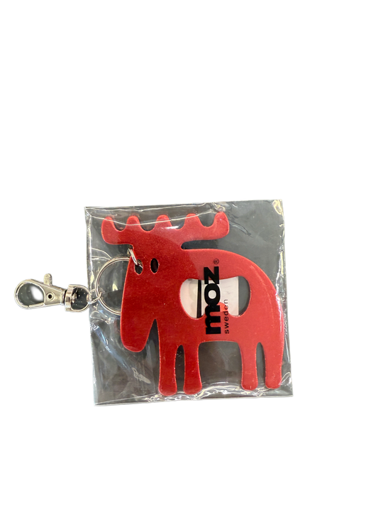 Nøkkelring "Elg" Rød