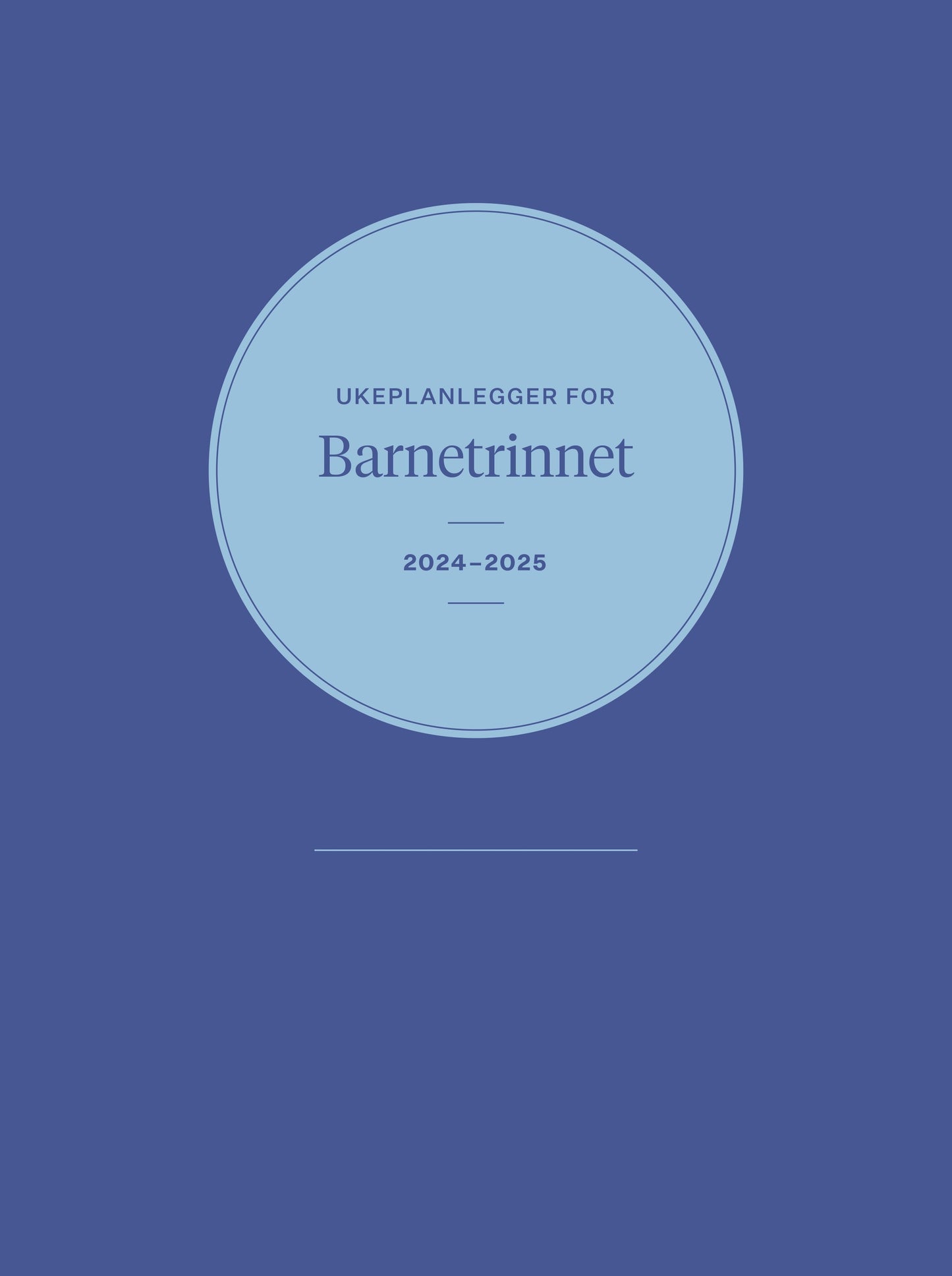 Ukeplanlegger for barnetrinnet 2024-2025