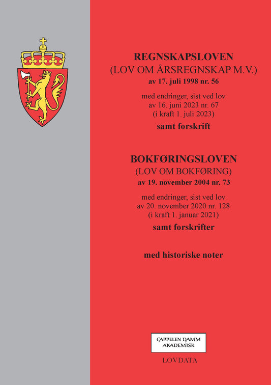 Regnskapsloven ; Bokføringsloven : (lov om bokføring) av 19. november 2004 nr. 73 : med endringer, sist ved lov av 20. november 2020 nr. 128 (i kraft 1. januar 2021) : samt forskrifter