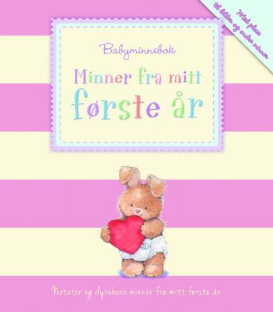 Minner fra mine første år. Babyminnebok. Rosa