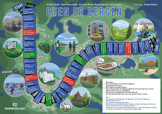 Byen er Bergen. Spill. Introduksjon til norsk språk, A1-A2