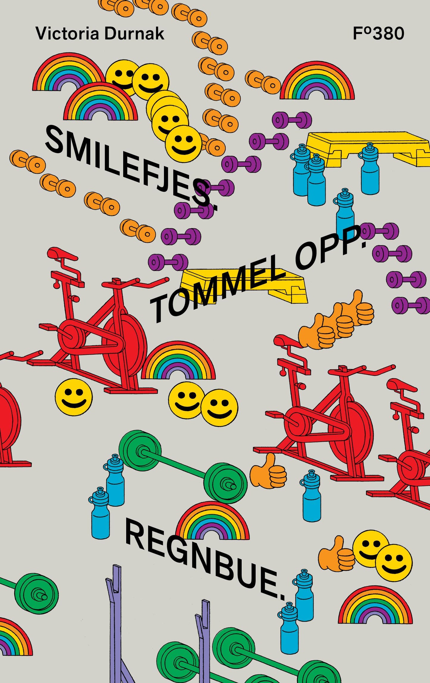 Smilefjes. Tommel opp. Regnbue