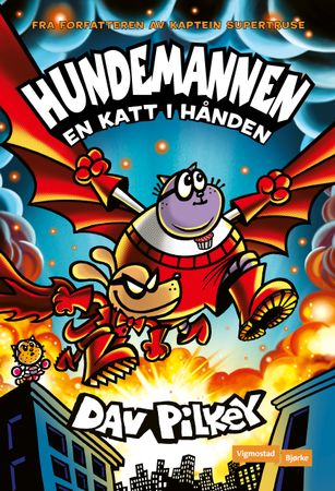 Omslag: En katt i hånden av Dav Pilkey