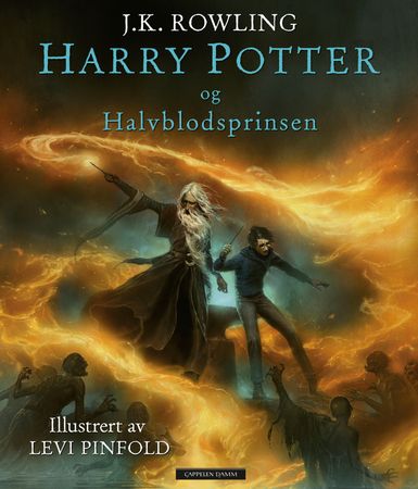 Omslag: Harry Potter og halvblodsprinsen av J.K. Rowling