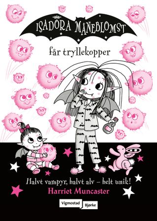 Omslag: Isadora Måneblomst får tryllekopper av Harriet Muncaster