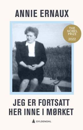 Omslag: Jeg er fortsatt her inne i mørket av Annie Ernaux