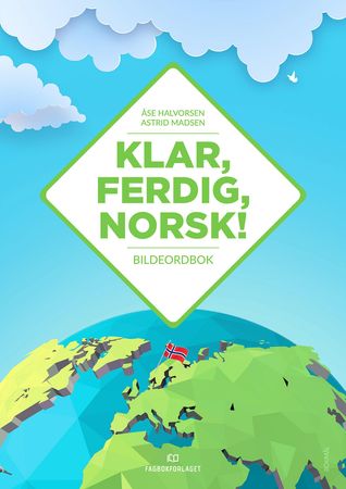 Omslag: Klar, ferdig, norsk! av Åse Halvorsen