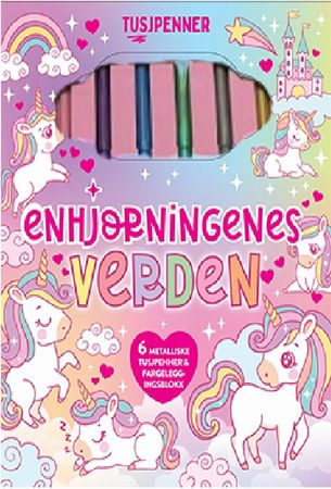Enhjørningenes verden med metalliske tusjpenner
