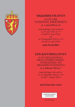 Omslag: Sikkerhetsloven ; EOS-kontrolloven