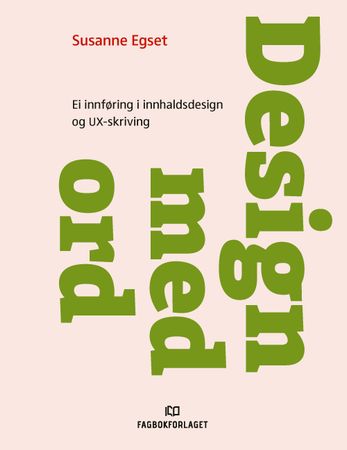 Omslag: Design med ord av Susanne Egset