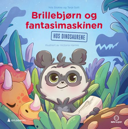 Omslag: Hos dinosaurene av Nils Stokke