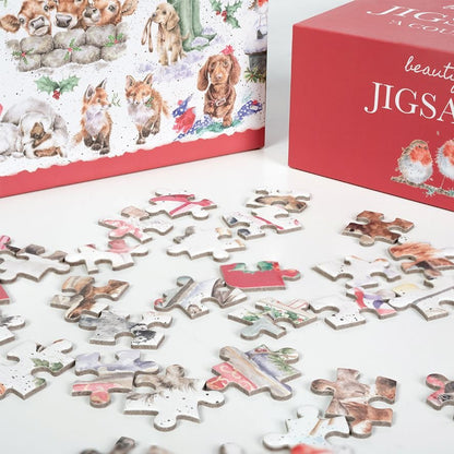 'COUNTRY SET CHRISTMAS' ANIMAL JIGSAW PUZZLE