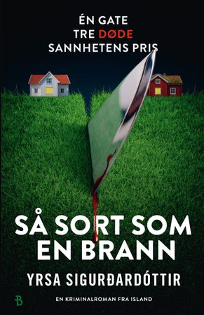 Omslag: Så sort som en brann av Yrsa Sigurðardóttir
